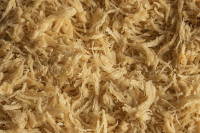 Weizenprotein (Pflanzliches Protein) Lory® Tex Fibres SCM 110: Für Pulled-Produkte, Pork, Chicken, Fisch, Frikadellen, Füllungen und als Meat Extension in Fleischprodukten.